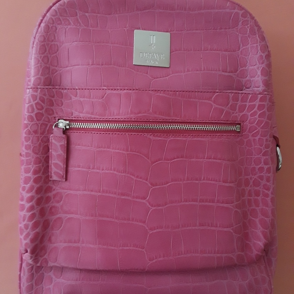 Defaye Black: Crocodile Backpack (Made in Italy)